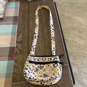 Vera Bradley Floral Crossbody Bag in Yellow and Black